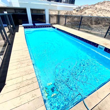 Apartament Stunning Penthouse With Sea Views And Private Heated Pool Ejlat Zewnętrze zdjęcie