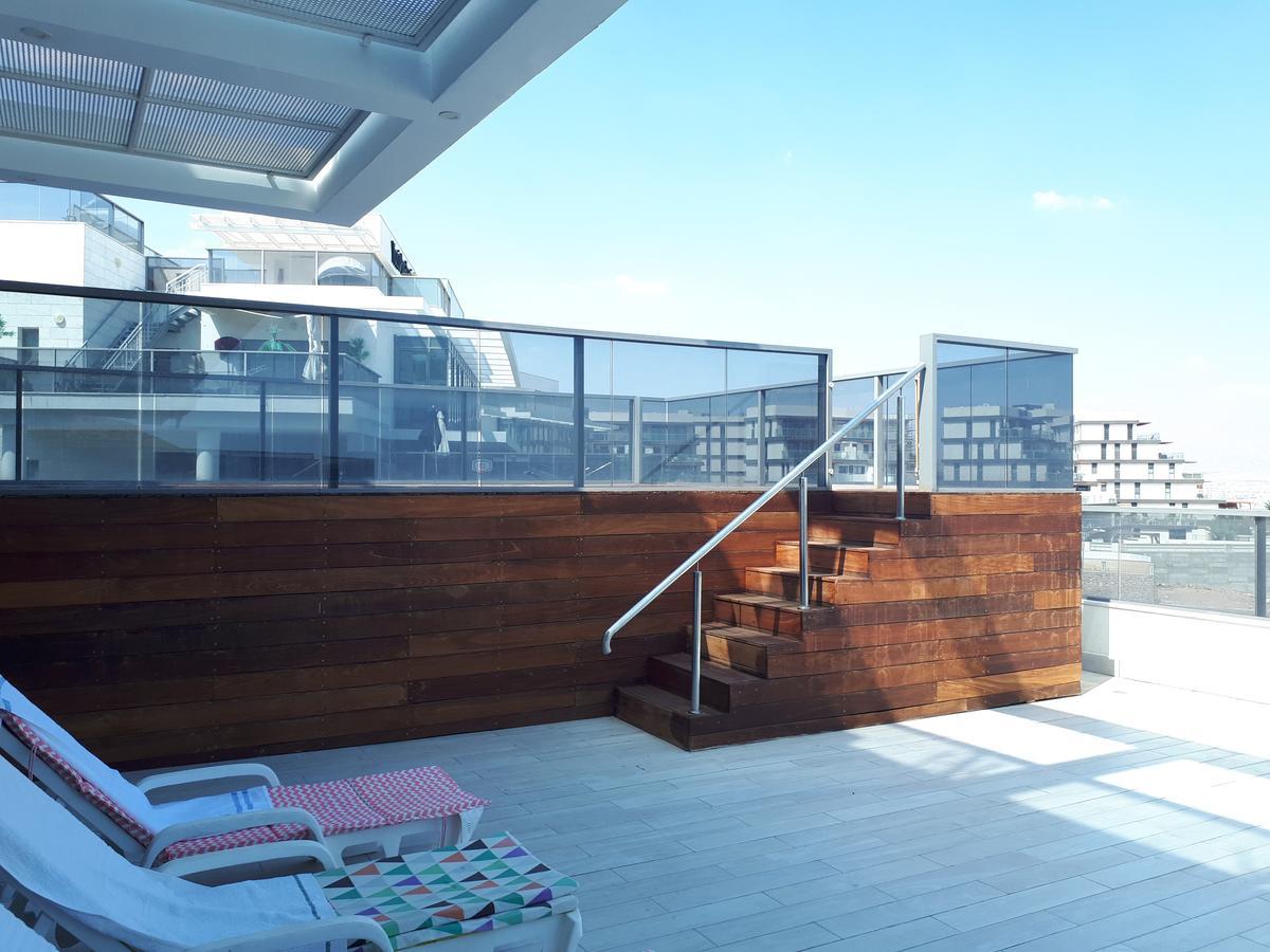 Apartament Stunning Penthouse With Sea Views And Private Heated Pool Ejlat Zewnętrze zdjęcie